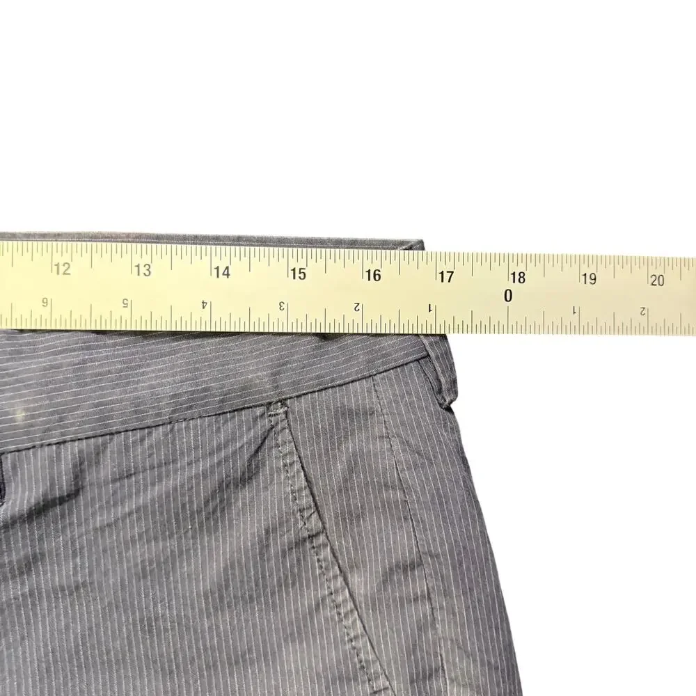 J.Crew Slim Bedford Seersucker Pants Mens 32x30 Navy Blue White Pinstripe Chino